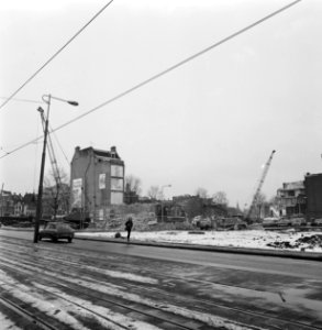 Sloop huizen Waterloplein, Amsterdam voor bouw stadhuis, Bestanddeelnr 929-5711