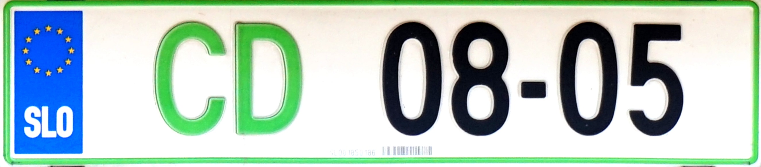 Slovenija Diplomatska registrska tablica CD 08-05