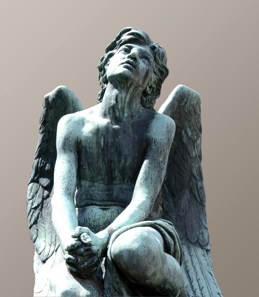 Bronze angel cemetery of the holy door