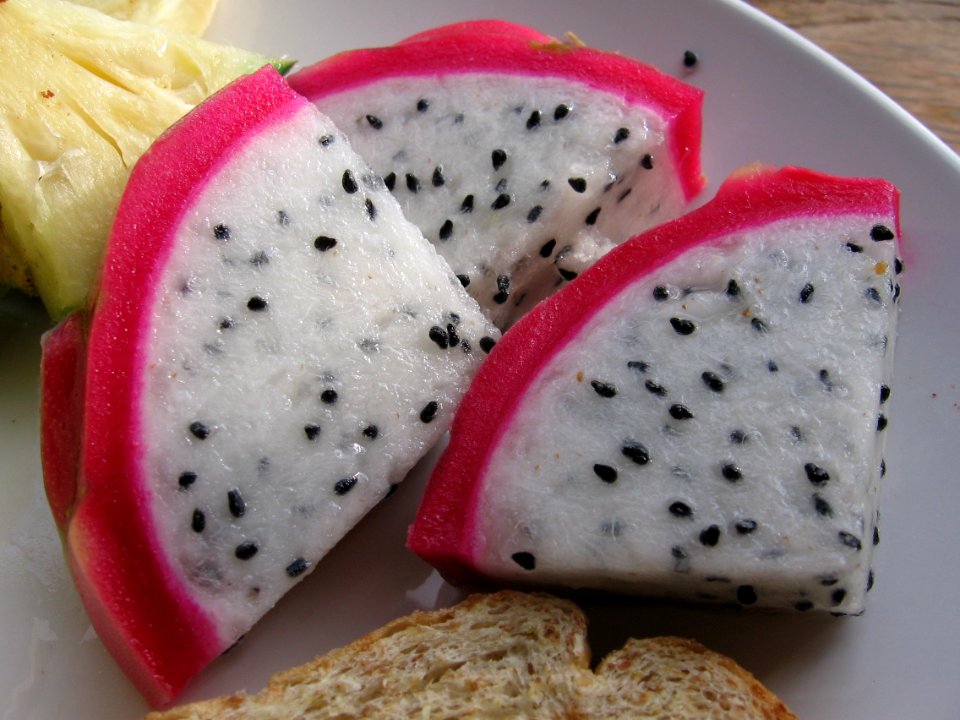 Slices of Dragon fruit