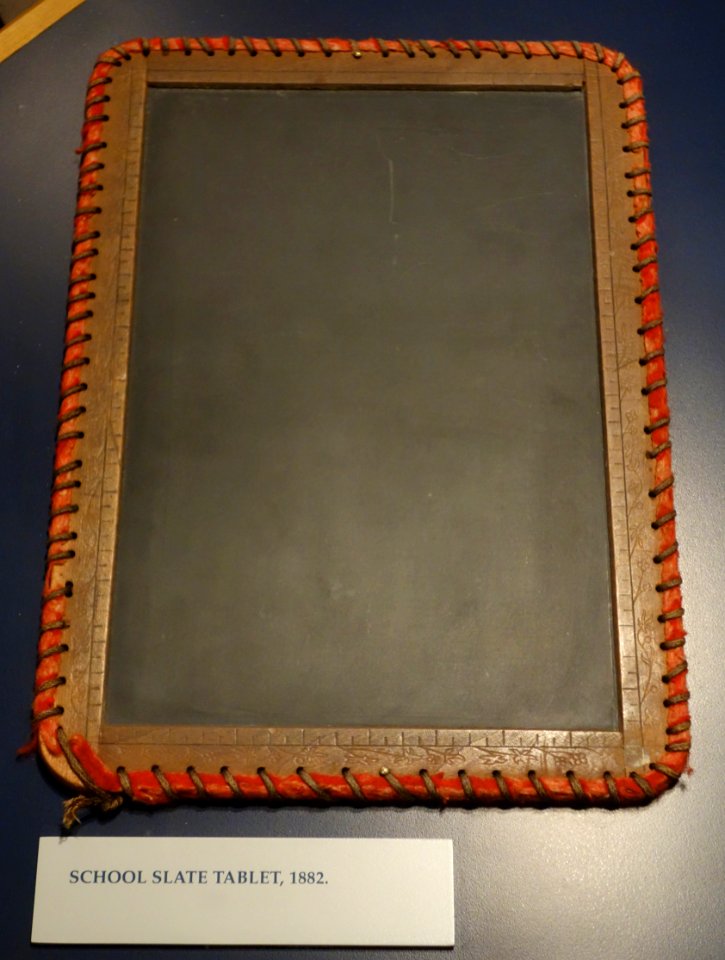 Slate tablet for school, 1882 - Wisconsin Historical Museum - DSC03345