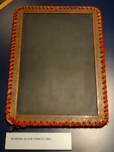 Slate tablet for school, 1882 - Wisconsin Historical Museum - DSC03345
