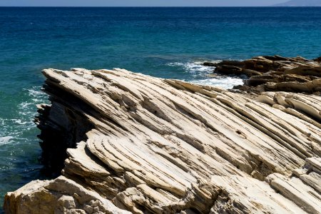 Slices of rocks, Karystos, Euboea, Greece photo