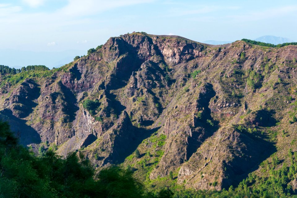 Slope mount Somma from Vesuvius Italy