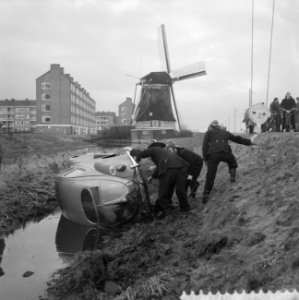Slippartij op de Haarlemmerweg te Amsterdam nabij molen De 1200 Roe, Bestanddeelnr 910-9265