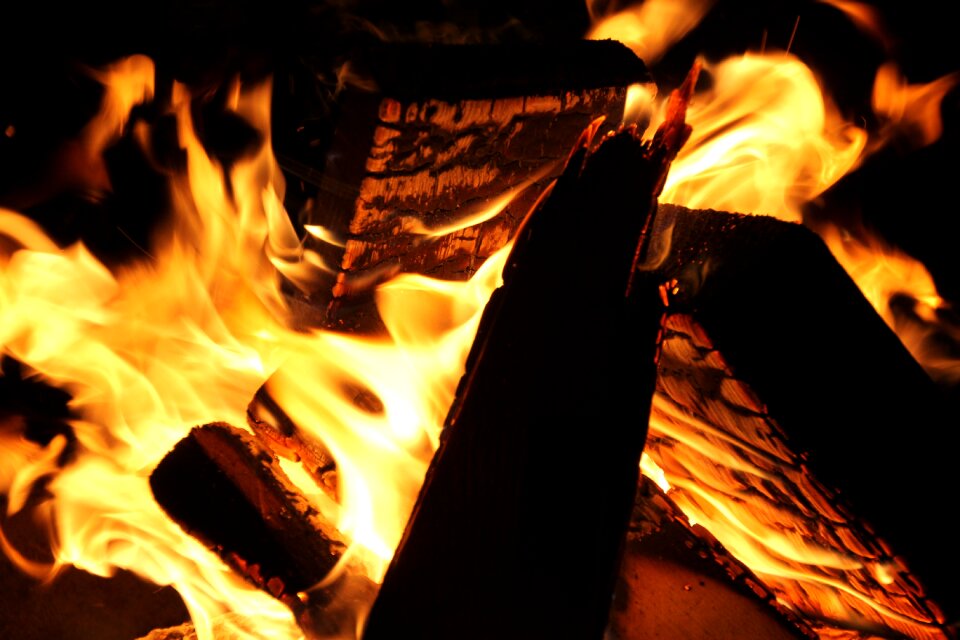 Flame campfire heat photo