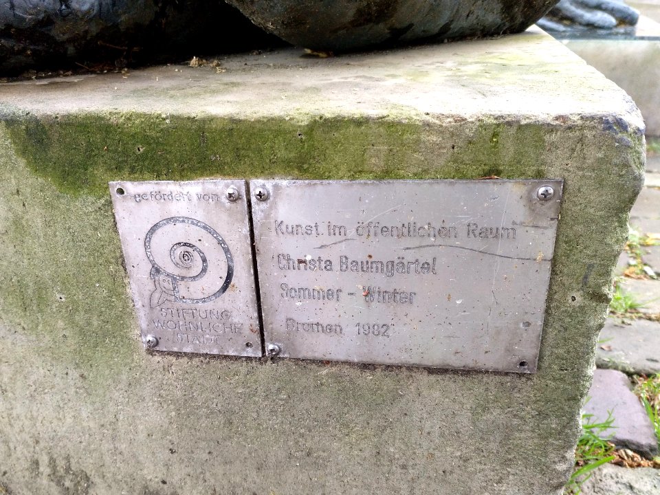 Sommer-Winter (Christa Baumgärtel) Schild