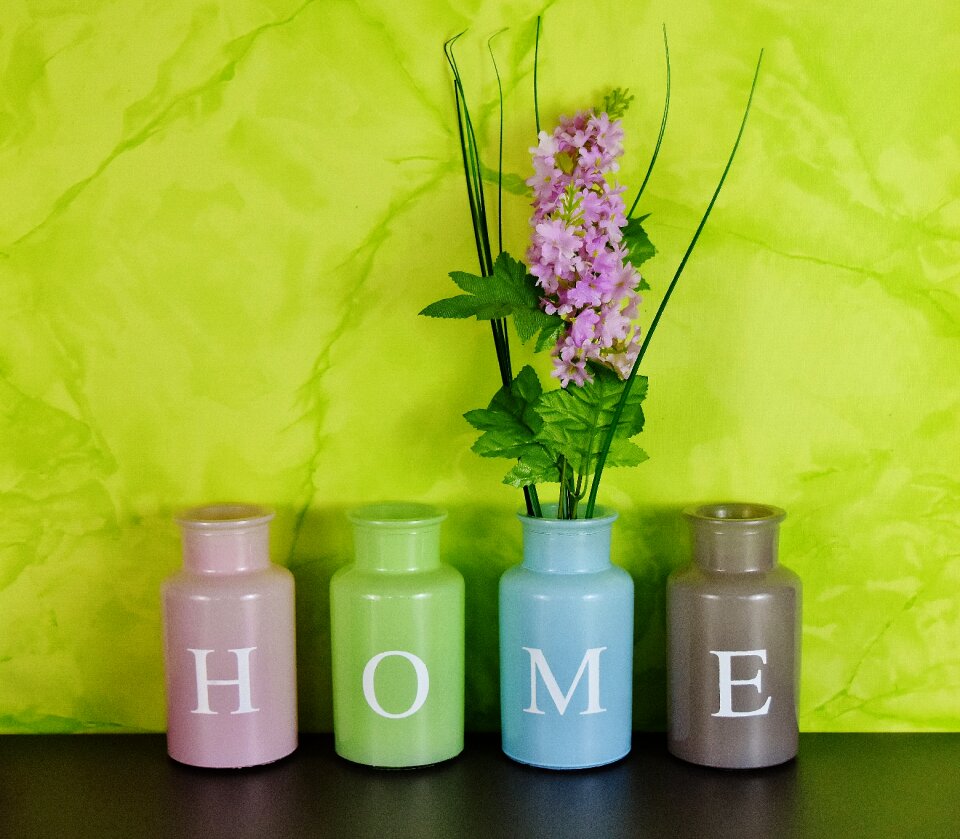 Vases colorful glass