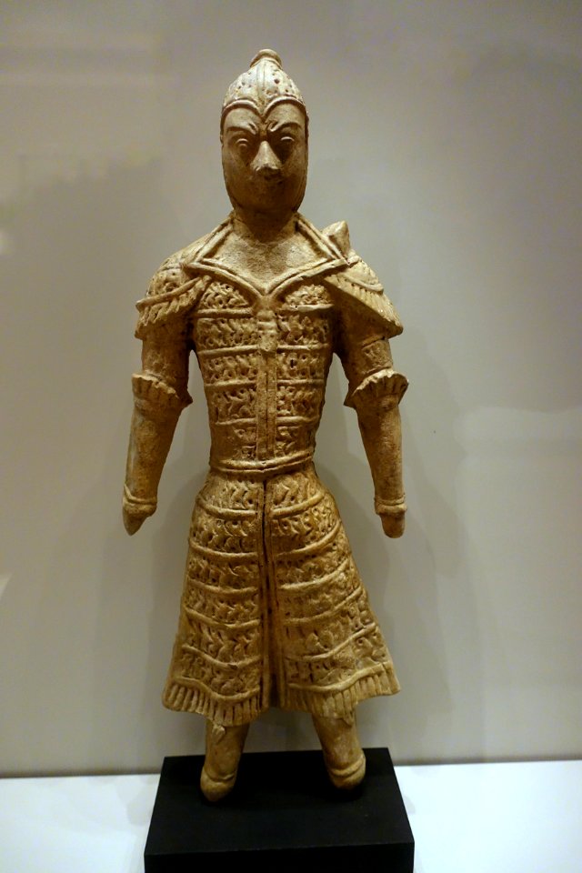 Soldier cast, made from molds from Shorchuk, Volkerkunde Museum, Berlin, c. 1920s, plaster - Ethnological Museum, Berlin - DSC01465