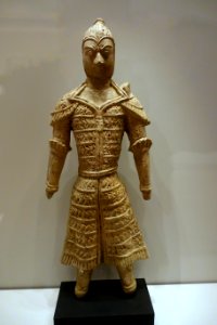 Soldier cast, made from molds from Shorchuk, Volkerkunde Museum, Berlin, c. 1920s, plaster - Ethnological Museum, Berlin - DSC01465