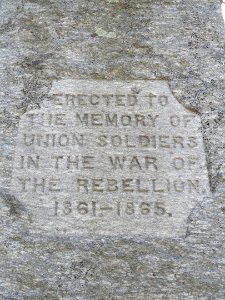 Soldiers Monument carving - Weatogue, Simsbury, Connecticut - DSC09358