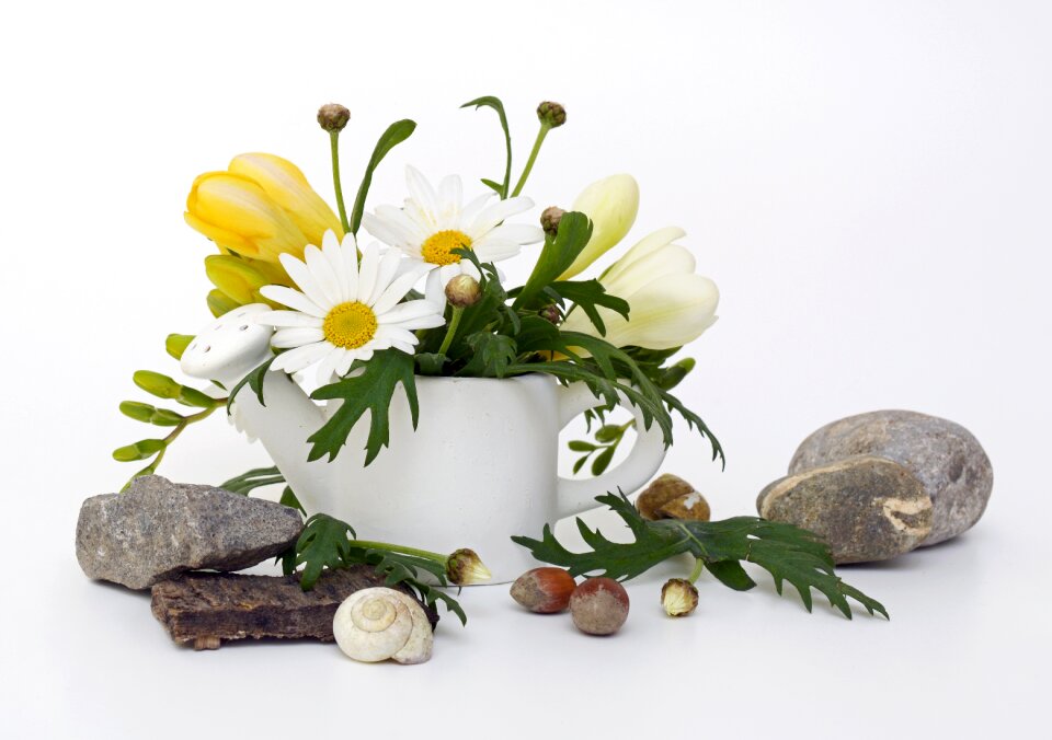 Yellow white stones