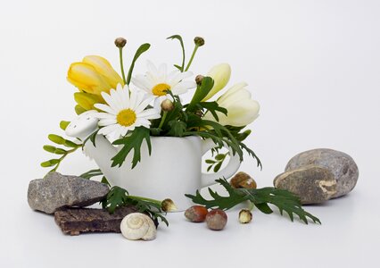 Yellow white stones