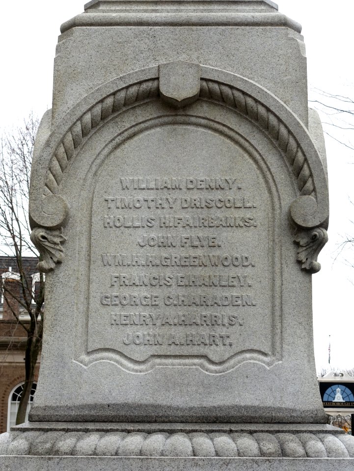 Soldiers' Monument inscription - Westborough, Massachusetts - DSC04940
