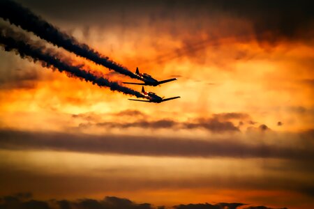 Sky clouds contrails photo