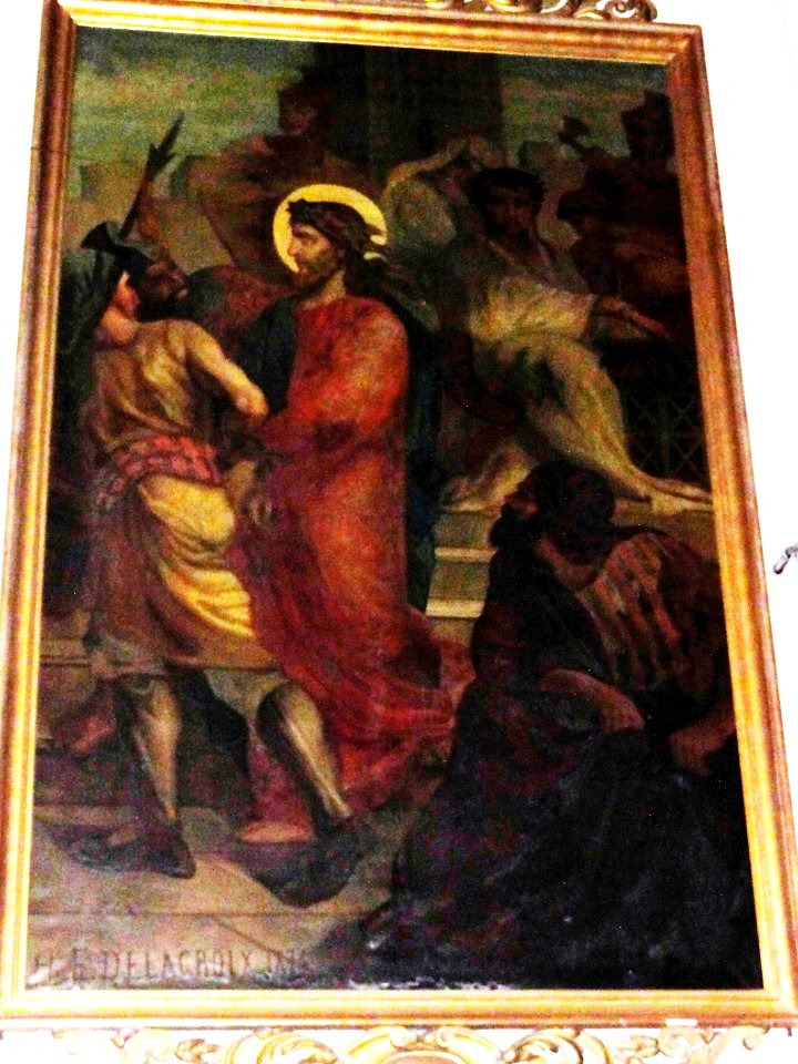Solesmes (Nord, Fr) chemin de Croix par Delacroix, station 01