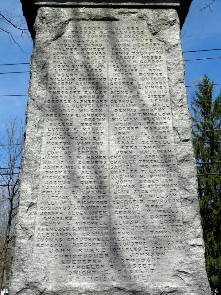 Soldiers Monument carving - Weatogue, Simsbury, Connecticut - DSC09363