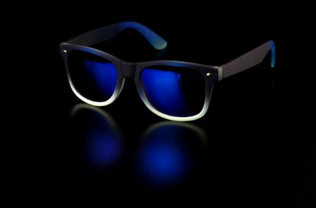 Sonnenbrille blau photo