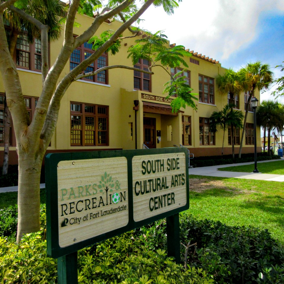 South Side School Fort Lauderdale Florida original entry park signage