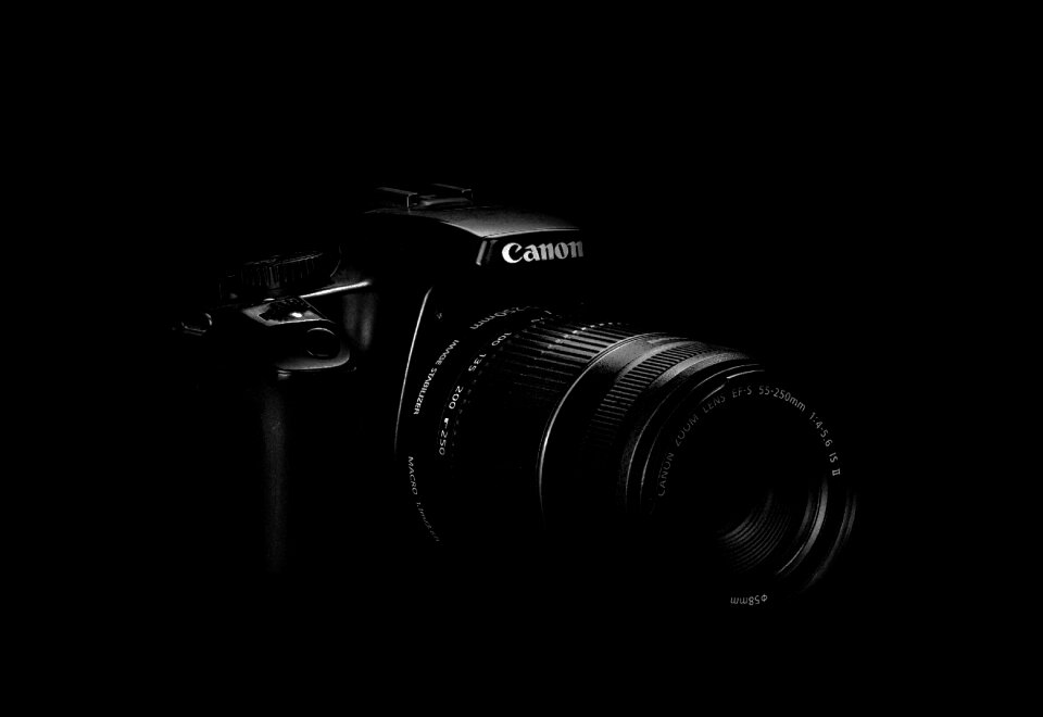 Photograph camera in a camera black camera