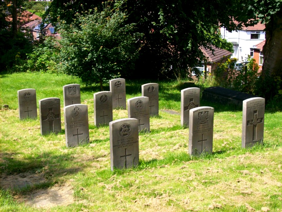 Soldiers graves, St Mary, Prestwich