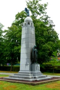 Soldiers Monument by Frederick Wellington Ruckstull, sculpted 1922, granite and bronze - Stafford Springs, Connecticut - DSC04202