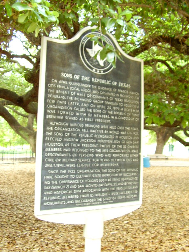 SonsoftheRepublicofTexashistoricalmarker