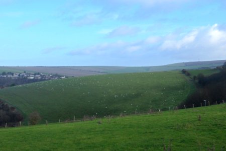 South Downs around the Bevendean Estate, Brighton (December 2013)