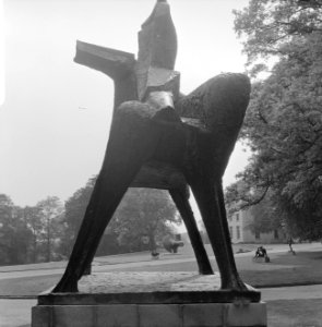 Sonsbeek 1966, expositie, beeld Ruiter van Marino Marini, Bestanddeelnr 919-1638
