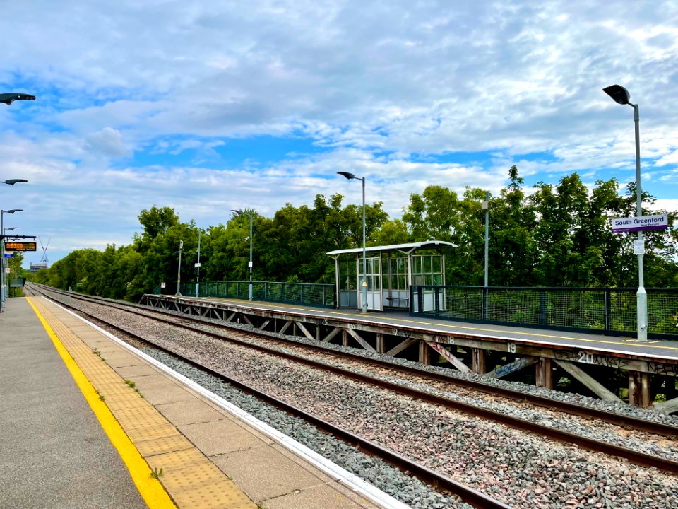 South Greenfors Platform 1 looking south, 2021