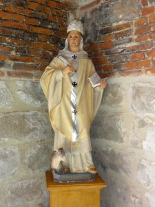 Sorbais (Aisne) église Saint-Martin, statue Saint Sylvestre