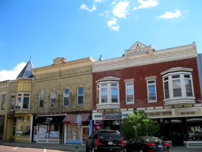 South side of West Main, Evansville Historic District, Evansville, WI
