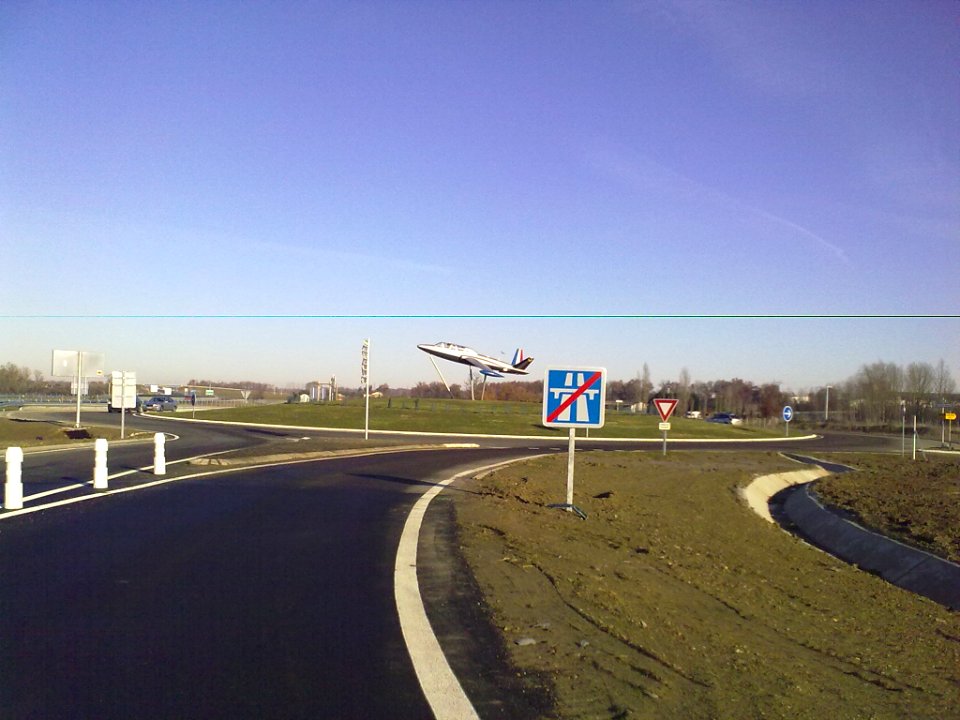 Sortie A65 à Aire-sur-l'Adour Nord