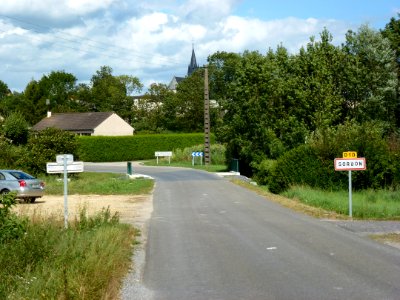 Sorbon (Ardennes) city limit sign