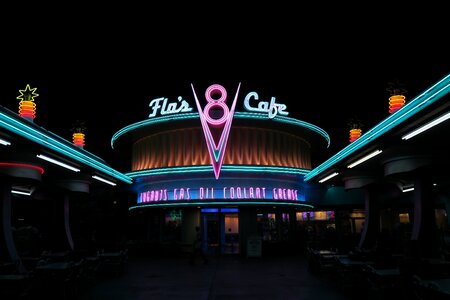 Neon sign street photo