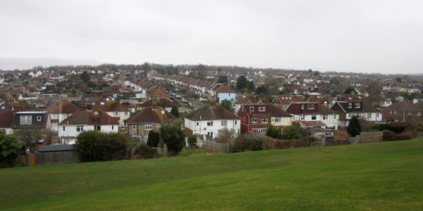 Southeastward view from top of Vale Avenue, Patcham (December 2016) (2)