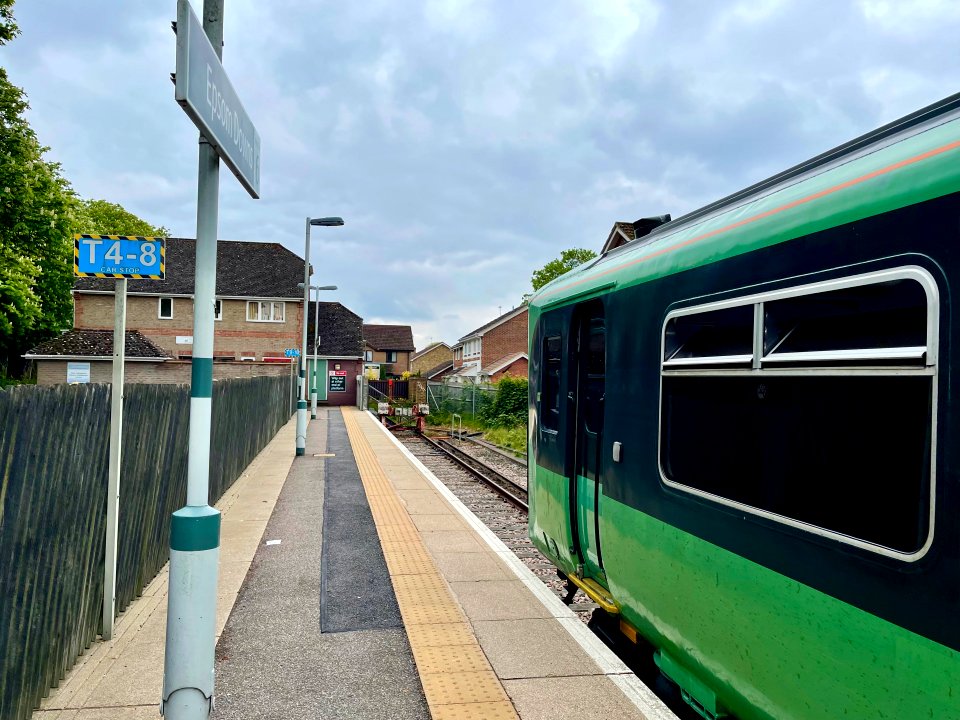 Southern 455 836 at Epsom Downs - down 2021