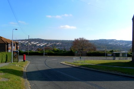 Southeastward view from The Crossway, Hollingdean, Brighton (October 2011)