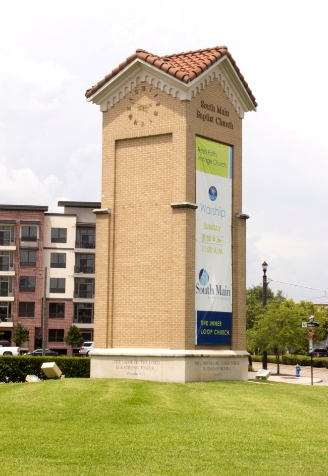 South Main Baptist Church - 14 - Clock Sign