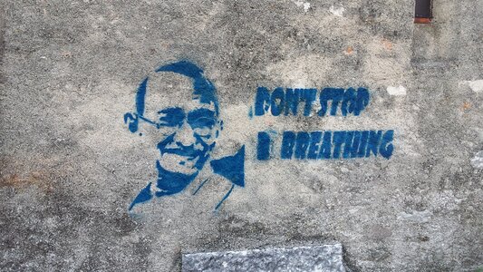 Do not stop breathe stencil