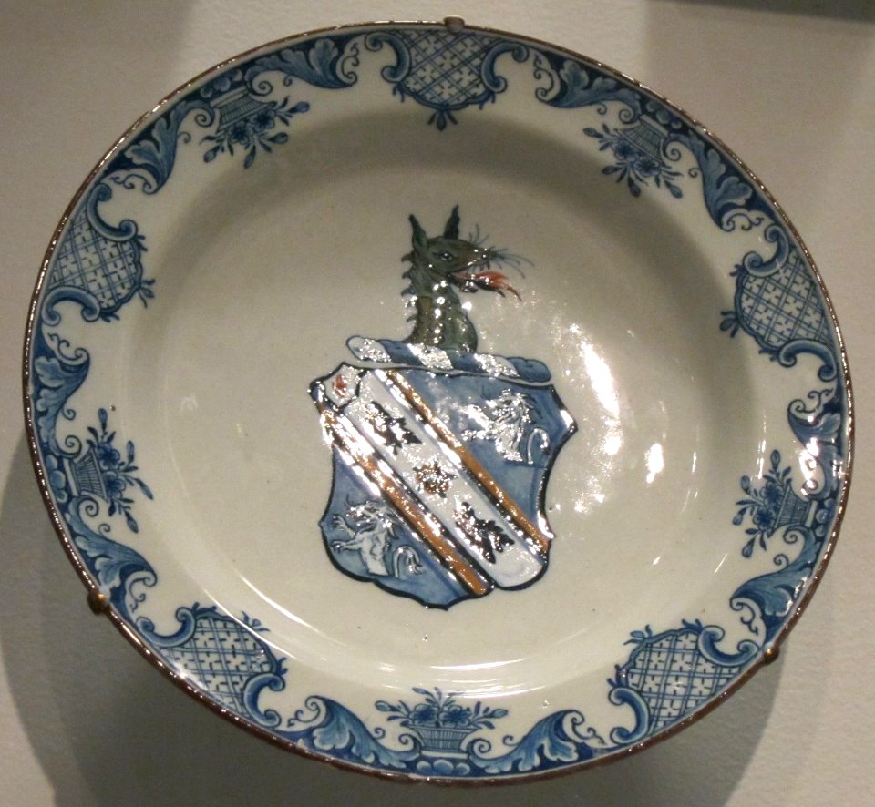 Soup plate, c. 1760, Netherlandish, Delft, faience, Honolulu Museum of Art