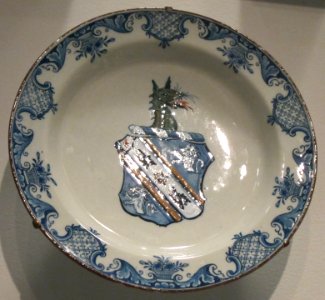 Soup plate, c. 1760, Netherlandish, Delft, faience, Honolulu Museum of Art