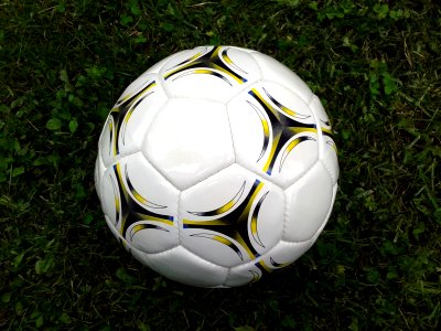 Soccer ball on ground
