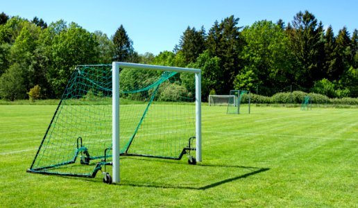 Soccer goals in the south field in Brastad 3
