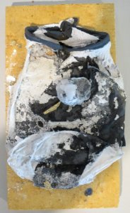 Soda can melted in ceramic kiln