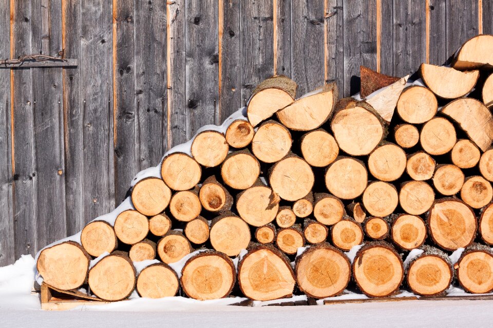 Holzstapel growing stock stacked up