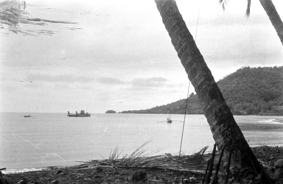 Soengai Pisang. Baai met vaartuigen, Bestanddeelnr 3863