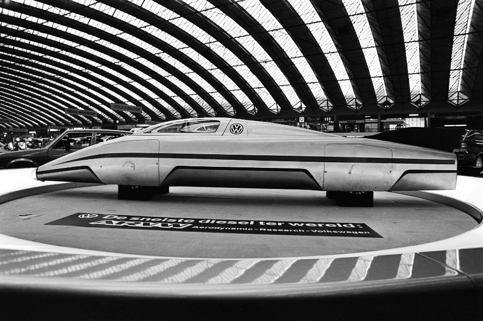 Snelste diesel ter wereld de van Aerodynamic Research Volkswagen op de RAI, Bestanddeelnr 931-3034