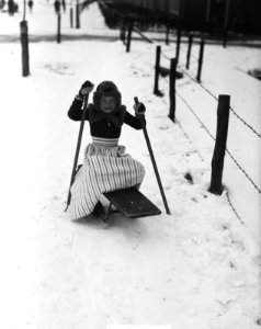 Sneeuw in Volendam sleden, Bestanddeelnr 904-3504