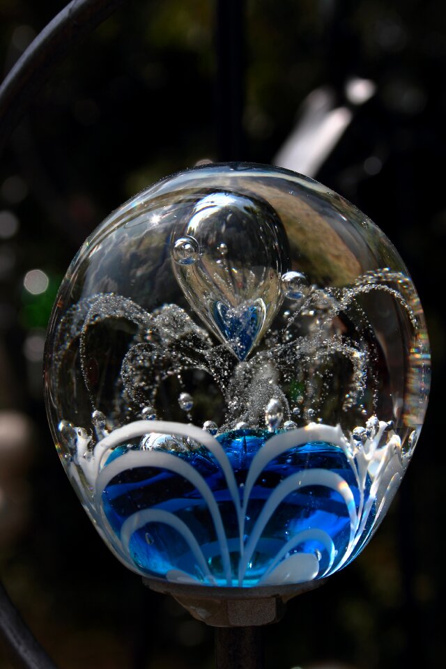 Retired gartendeko glass ball